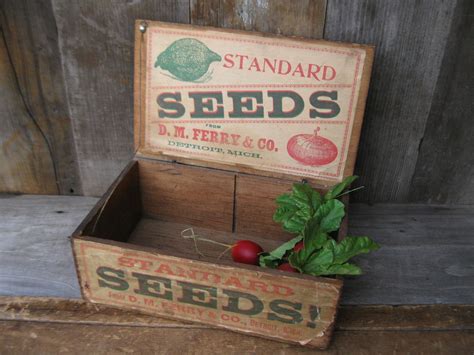 ferry's seed box metal|Antique Ferry Seed Box .